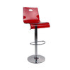 Tabouret de bar / cuisine SATURNE rouge transparent image pub1