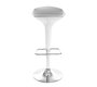 Tabouret de bar design argent et blanc VENUS