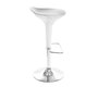 Tabouret de bar design argent et blanc VENUS