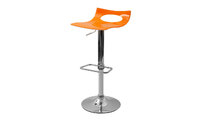 Tabouret de bar design bicolore orange et blanc CALYPSO