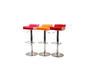 Tabouret de bar design bicolore orange et blanc ICE POP