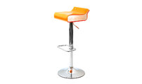Tabouret de bar design bicolore orange et blanc ICE POP