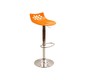 Tabouret de bar design bicolore orange et blanc MAGELLAN