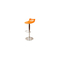 Tabouret de bar design bicolore orange et blanc MAGELLAN