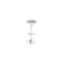 Tabouret de bar design blanc et argent JUPITER