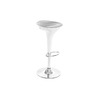 Tabouret de bar design blanc et argent JUPITER