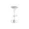 Tabouret de bar design blanc et argent JUPITER
