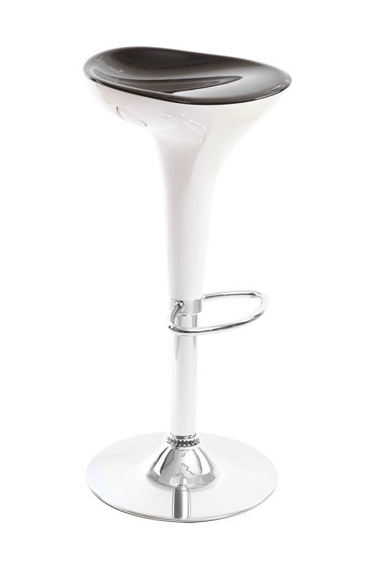 Tabouret de bar design noir et blanc JUPITER