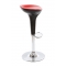 Tabouret de bar design noir et rouge JUPITER