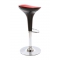 Tabouret de bar design noir et rouge JUPITER