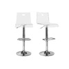 Tabouret de bar design SATURNE plexiglas transparent (Lot de 2)
