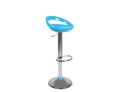 Tabouret de bar laqu&eacute; bleu COMET 