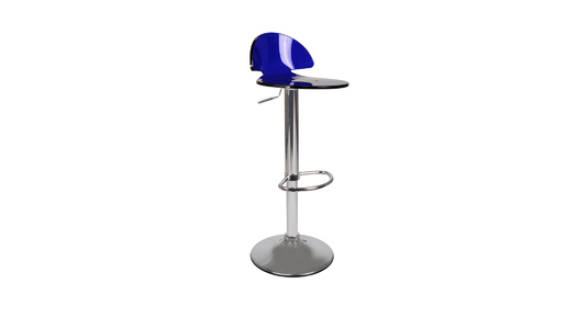 Tabouret de bar ORION plexiglas bleu image 1