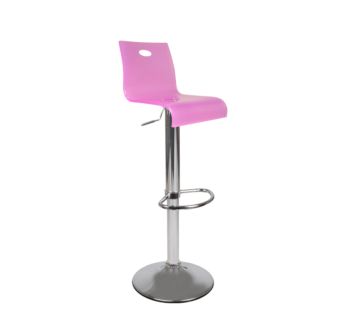 Tabouret de bar plexiglas rose SATURNE 