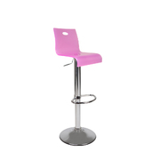 Tabouret de bar plexiglas rose SATURNE 