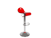 Tabouret de bar up to you transparent rouge CELESTE