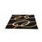Tapis moderne noir &agrave; motifs Aspidistra