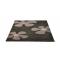 Tapis moderne noir et gris &agrave; motifs Marguerite