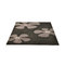 Tapis moderne noir et gris &agrave; motifs Marguerite