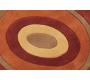 Tapis moderne orange et rouge Lys