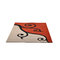 Tapis moderne rouge et gris Cl&eacute;matite