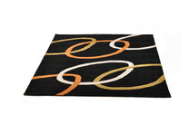 Tapis noir et motifs de couleur ASPIDISTRA  image pub1