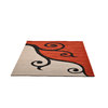 Tapis rouge et gris CLEMATITE image pub1