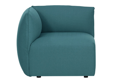 Angle de canap&eacute; design tissu bleu canard MODULO