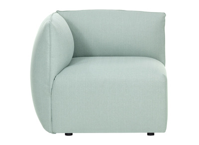 Angle de canap&eacute; design tissu bleu glacier MODULO