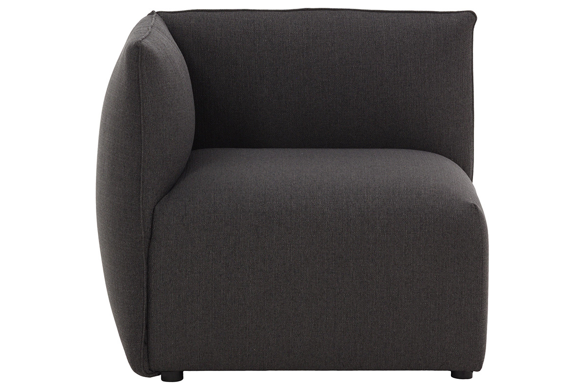 Angle de canap design tissu gris fonc MODULO