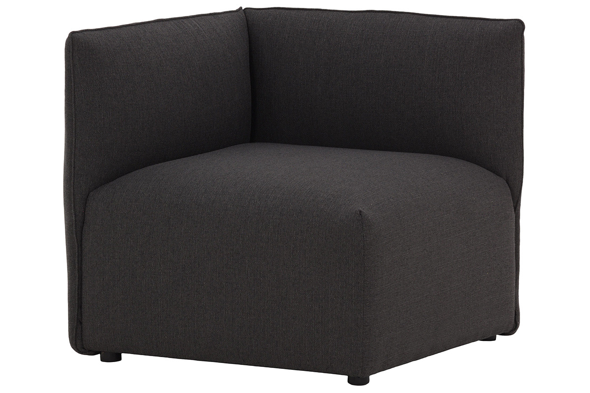 Angle de canap design tissu gris fonc MODULO
