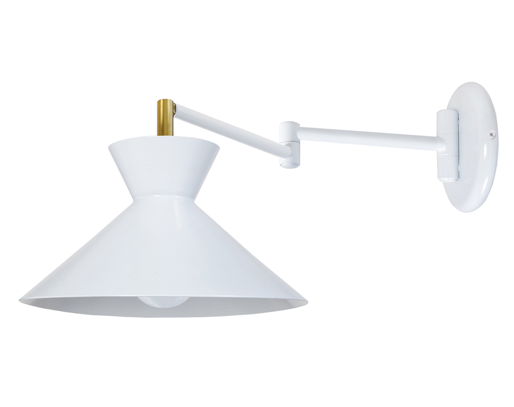 Applique murale articulée design blanc LEEDS - Applique murale articulée design blanc LEEDS