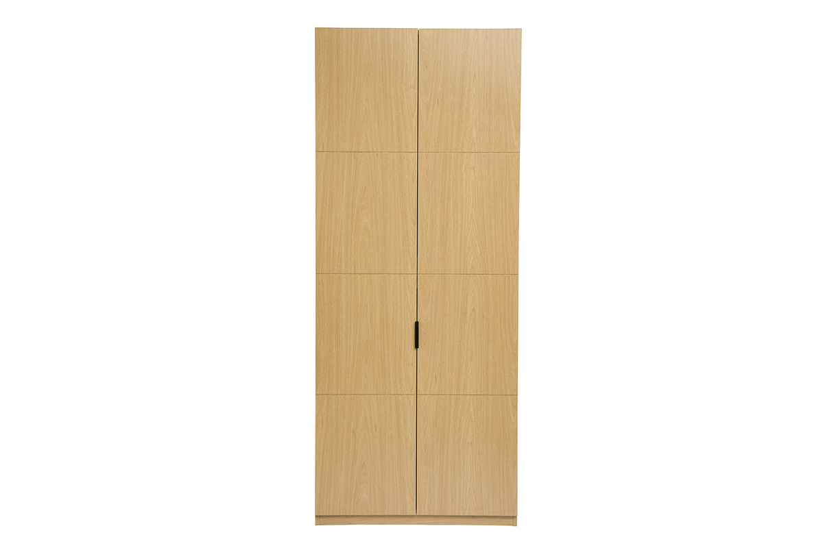 Armoire avec 2 penderies finition bois chne L90 cm GARENCE