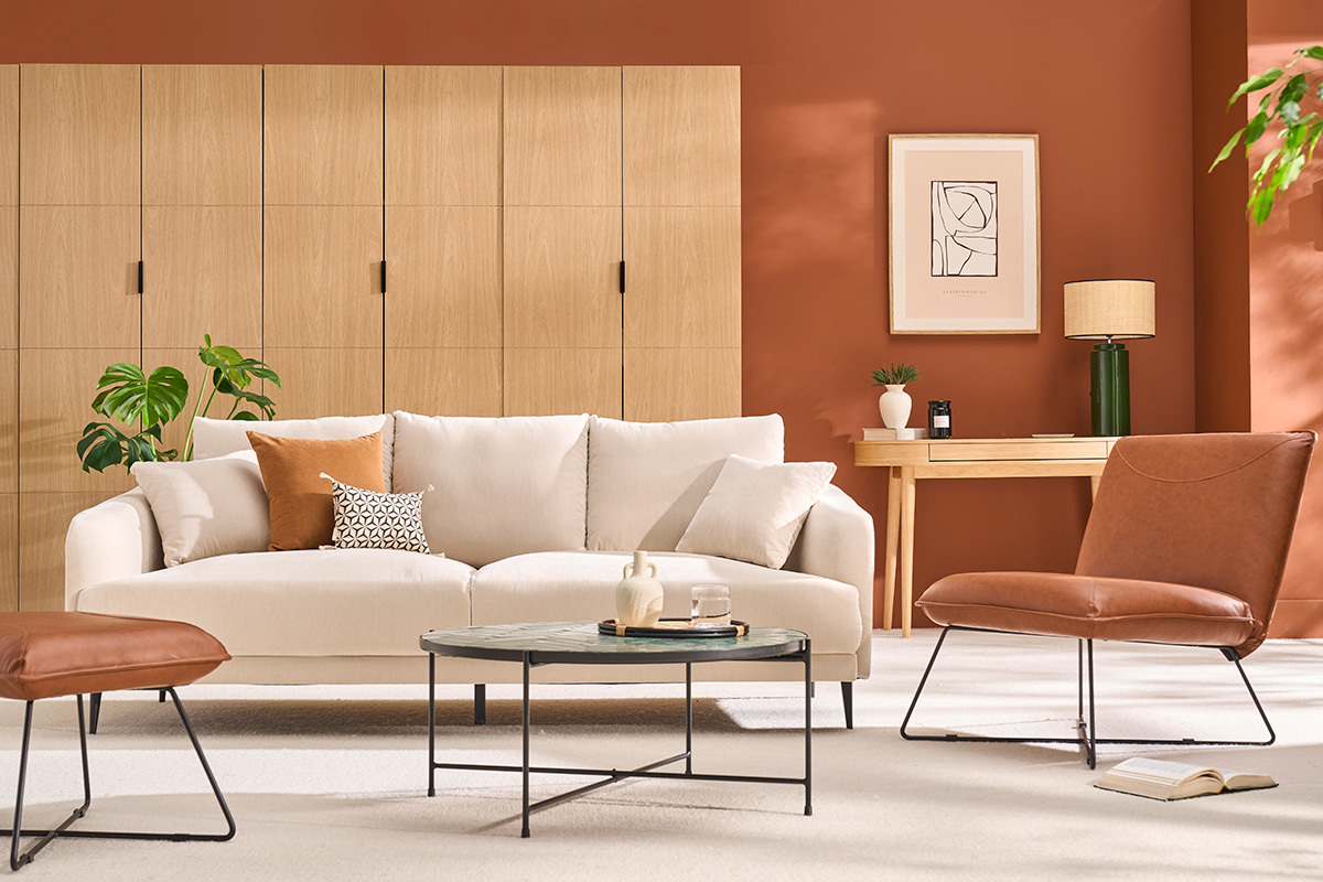 Armoire dressing avec penderie finition bois chne L90 cm GARENCE