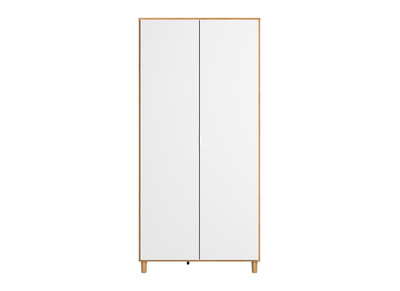 Armoire penderie blanc et bois LOU