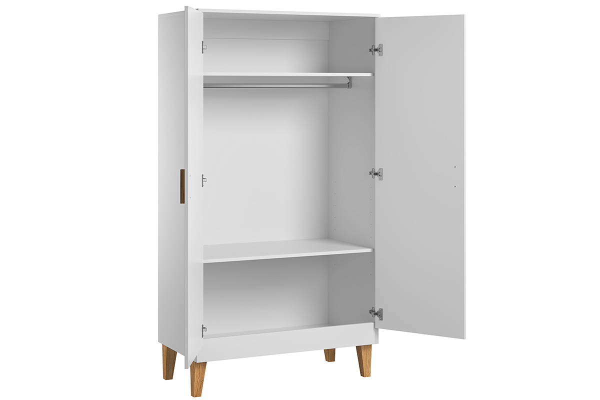 Armoire penderie scandinave blanche JILL