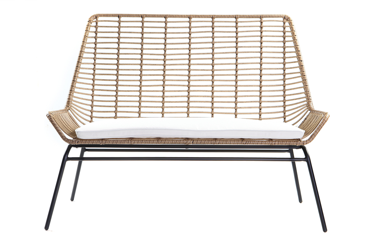 Banquette en fils de r�sine fa�on rotin TANGO