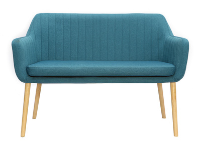 Banquette scandinave 2 places bleu canard ALEYNA