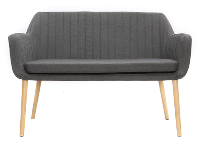 Banquette scandinave 2 places gris anthracite ALEYNA