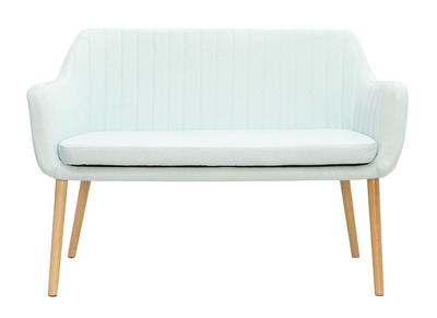 Banquette scandinave 2 places menthe &agrave; l'eau ALEYNA