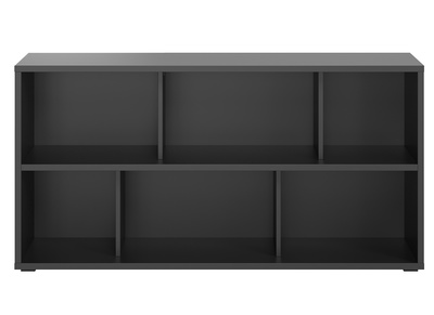 Bibliothèque basse noire L140 cm EPURE