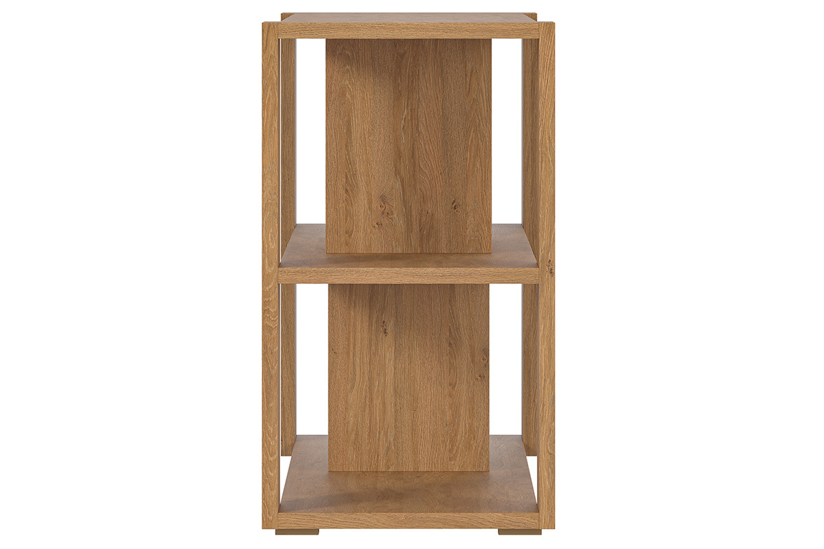 Bibliothque basse ouverte design finition bois clair chne L167.5 cm MUSSO