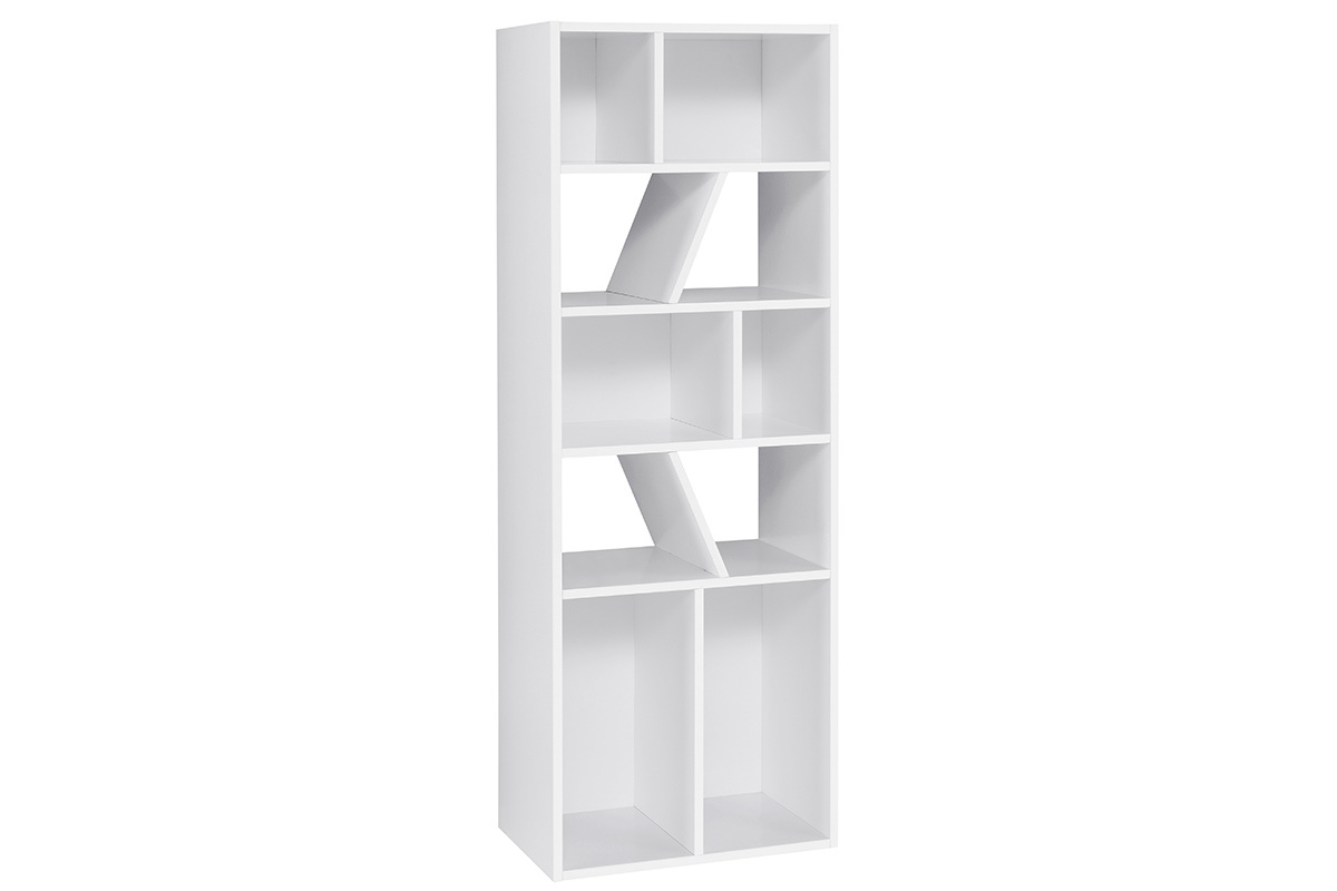 Biblioth�que design blanche 60 cm AZTEQUE