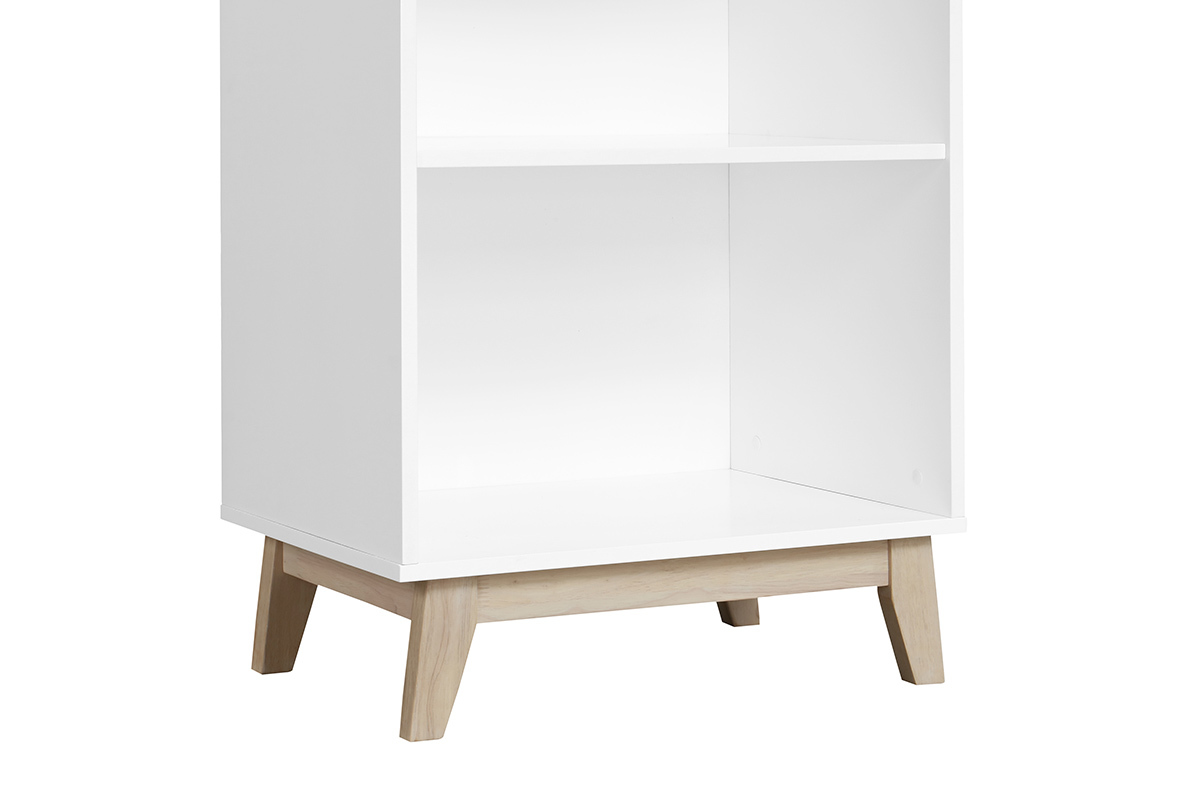 Biblioth�que design blanche avec 4 �tag�res LEENA