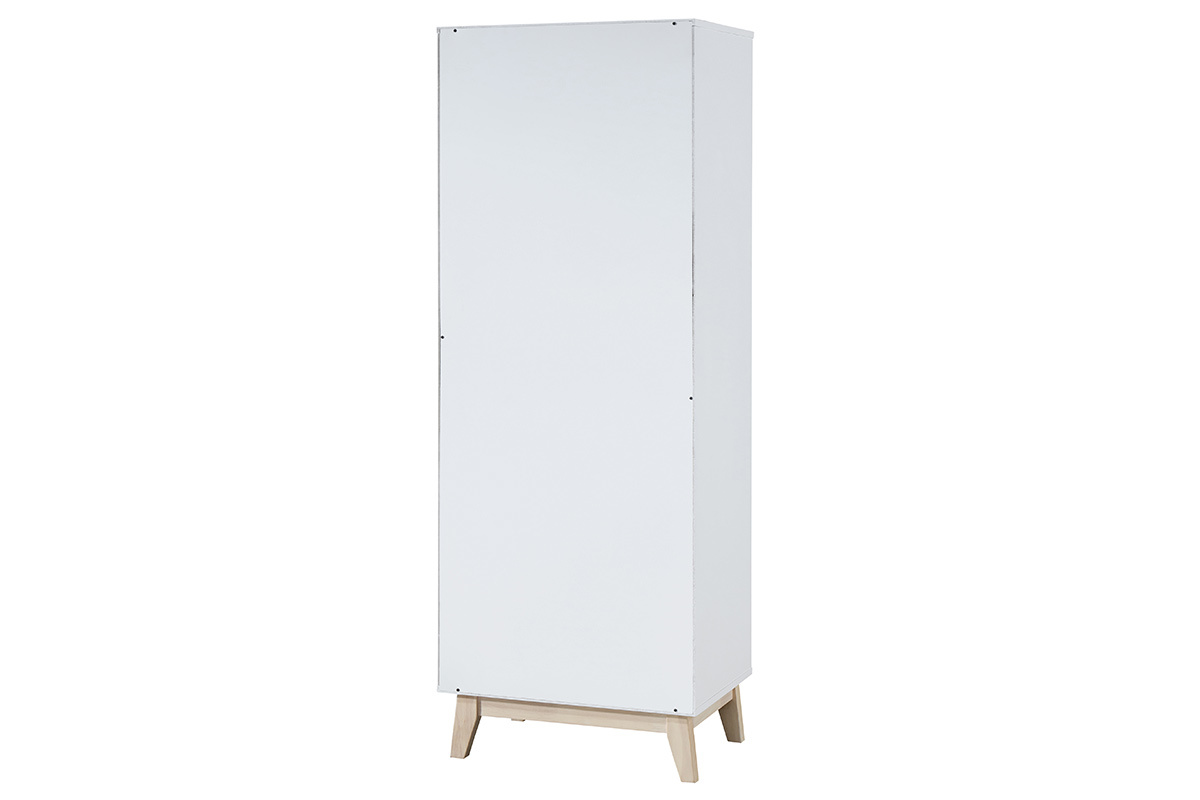 Biblioth�que design blanche avec 4 �tag�res LEENA