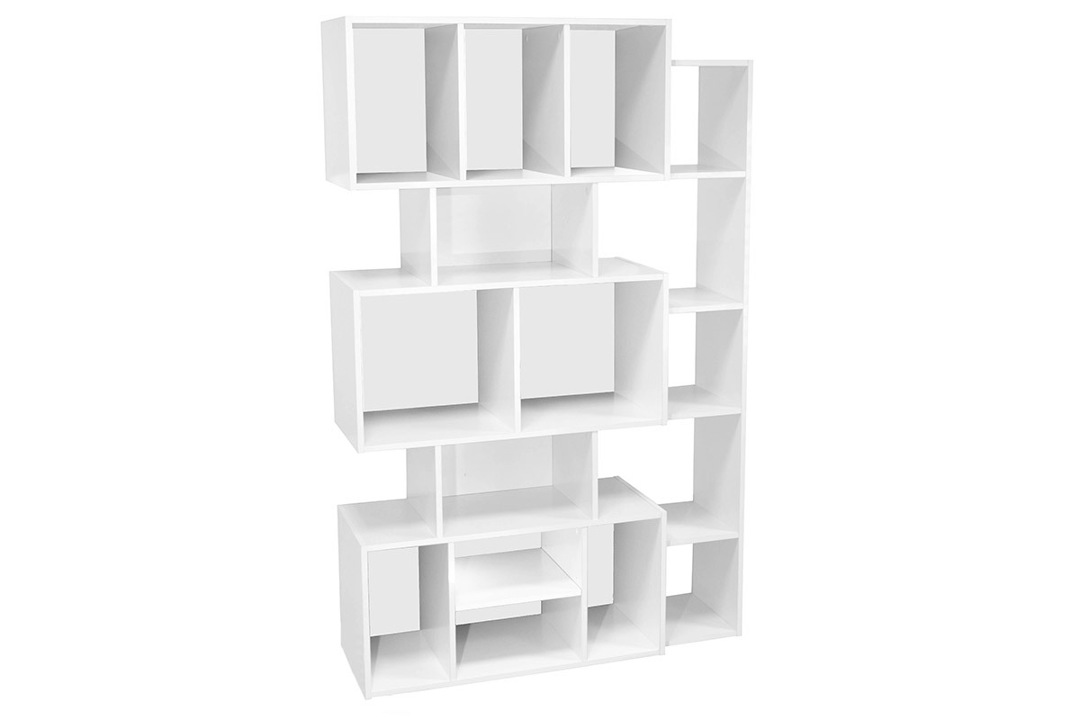 Bibliothque design blanche avec fond noir ou blanc FOLCO