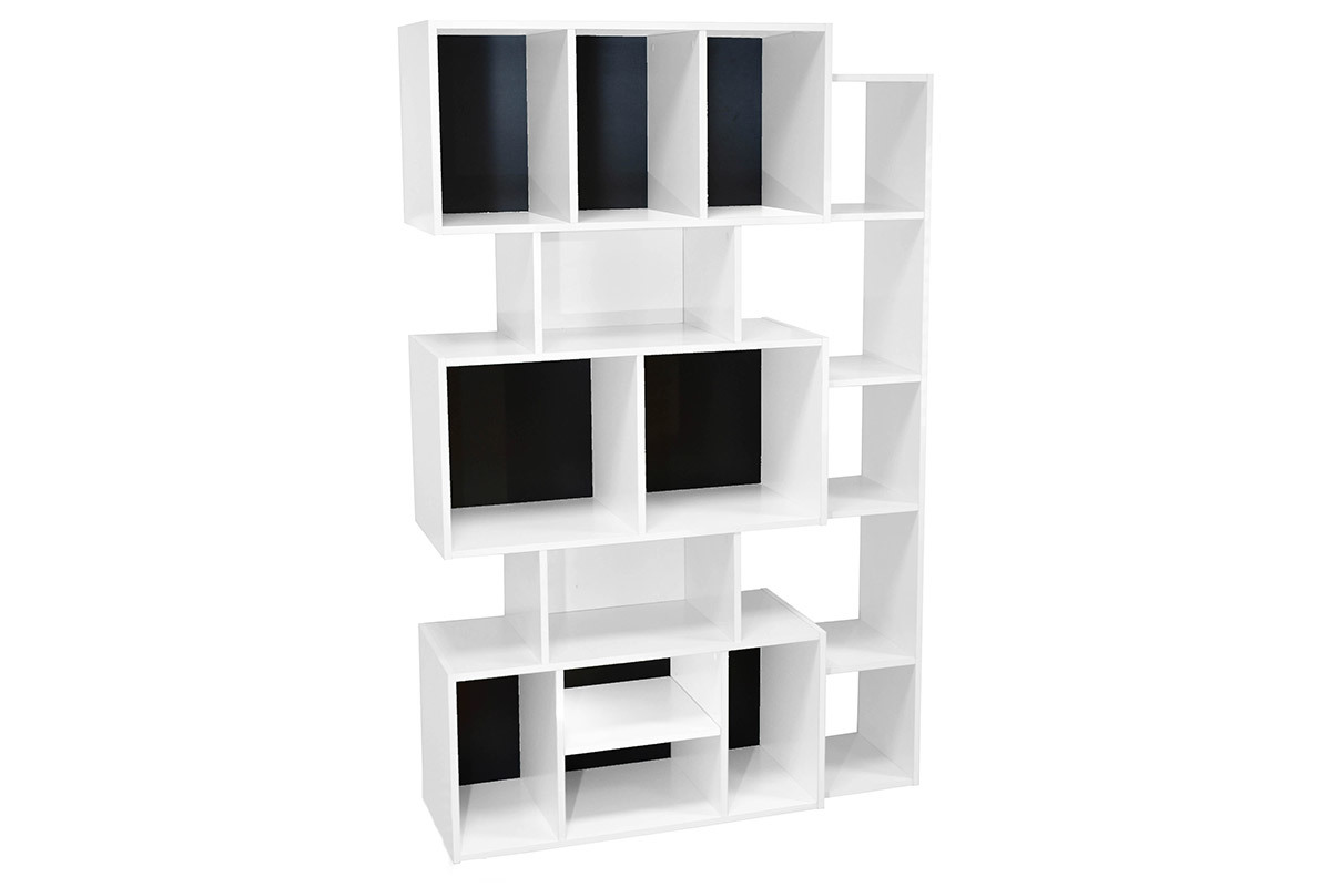Bibliothque design blanche avec fond noir ou blanc FOLCO