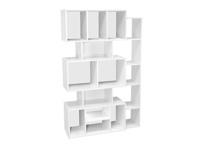 Biblioth&egrave;que design blanche avec fond noir ou blanc FOLCO