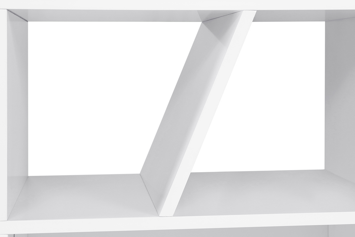 Biblioth�que design blanche L120 cm AZTEQUE