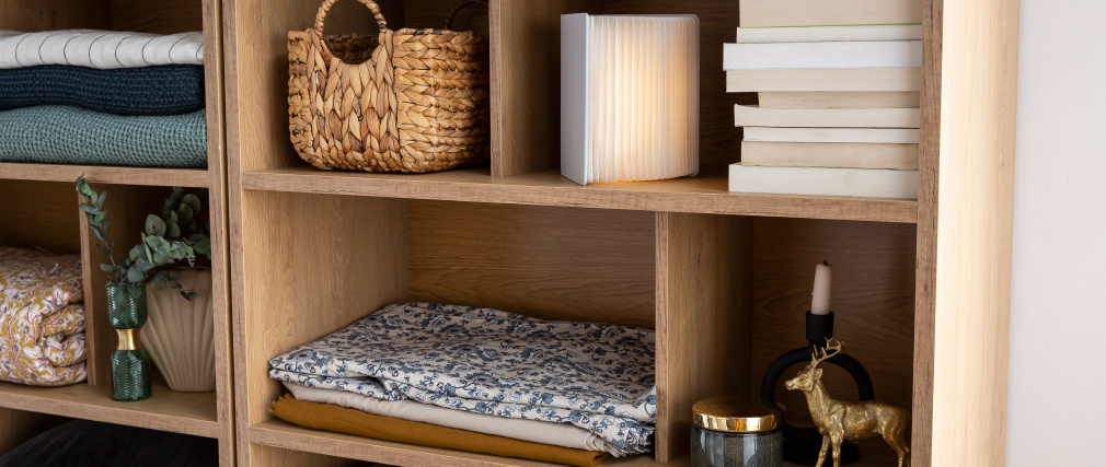 Biblioth�que design bois clair EPURE